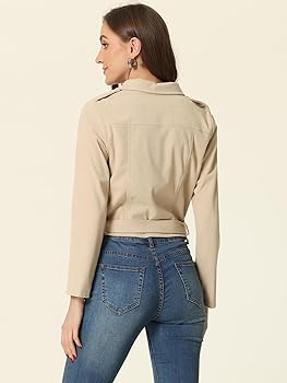 Amazon.com: Allegra K Women's Cropped Corduroy Jackets